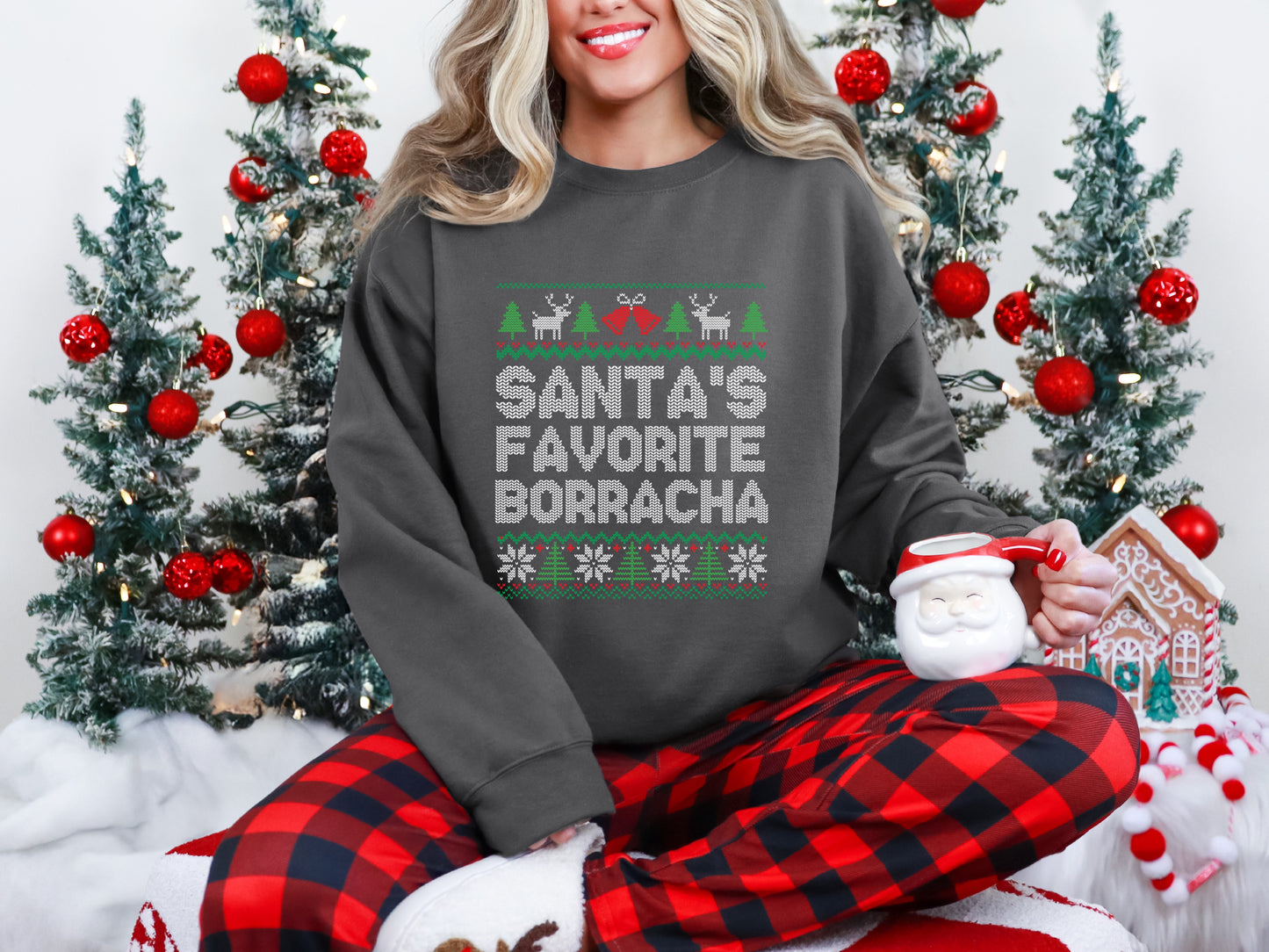 Santas Favorite Borracha Christmas Sweatshirt